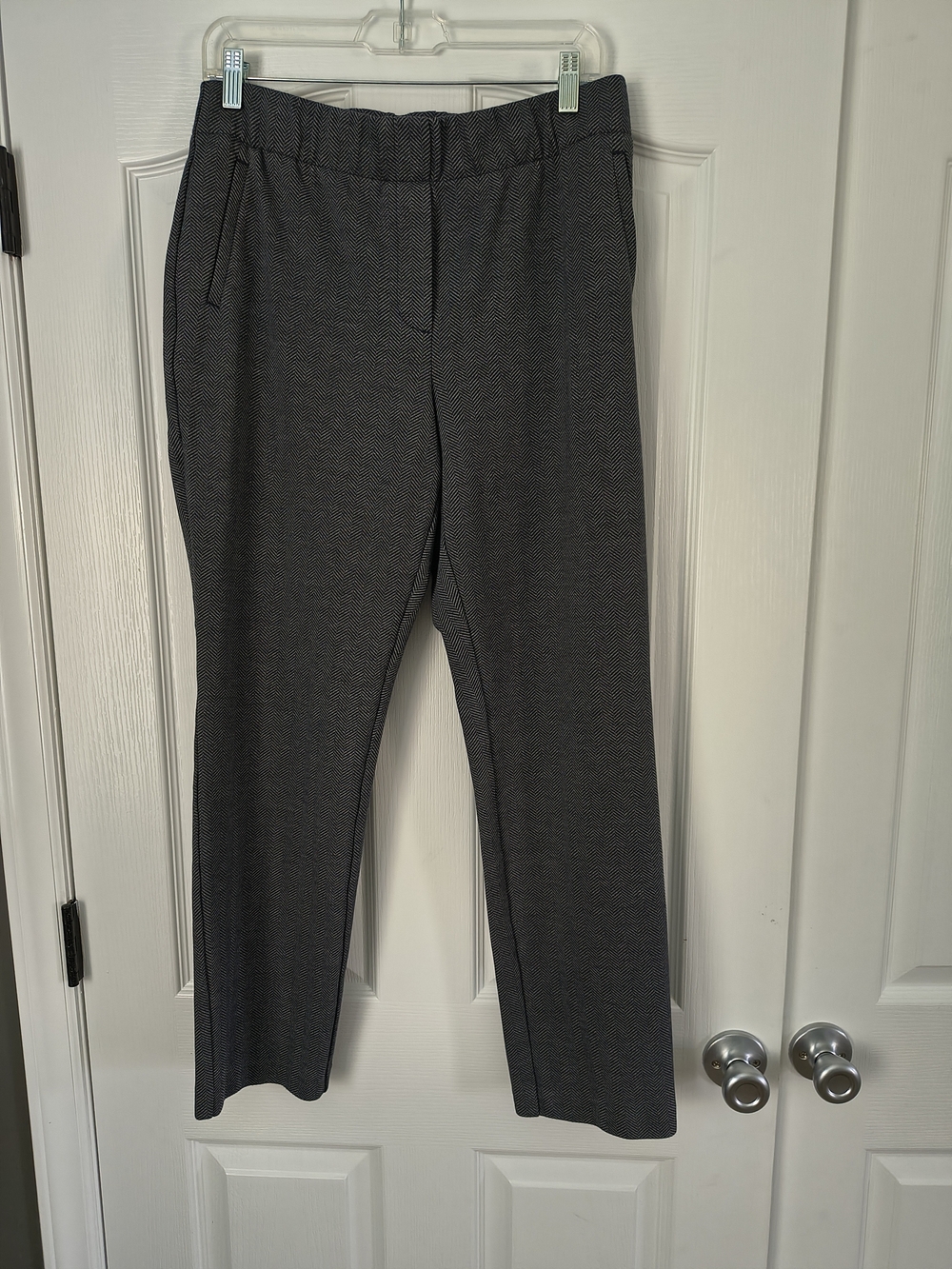 J. Jill Charcoal Gray Slim Straight Trousers